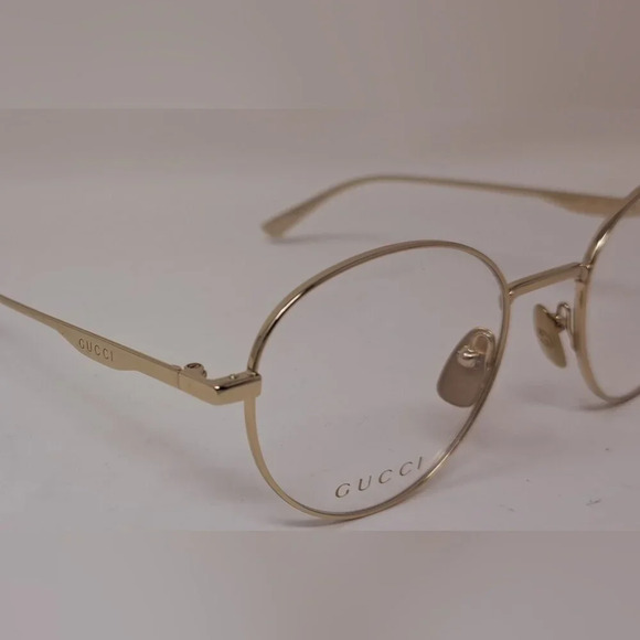 NWT Gucci Men's Glasses Frames Round All Metal Gold Japan GG0337O 001 51-20-145 - Picture 11 of 15